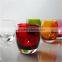 colorful egg shape glass candle holder tealight
