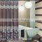 Simple style multi-color lines polyester shower curtain, for family hotel bathroom curtain