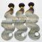 Body wave ombre color hair, two tone silver hair extensions grey bulk remy hair in stock