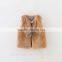 2015 New Autumn Soft Faux Fur Coat Khaki Kids Fur Vest Coat for Girls