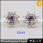 2015 Fashion small 18k gold design earring models jewelry double earring