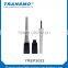 Liquid eyeliner tube with grey long cone shaped cap