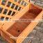 outdoor wooden plant pot with trellis