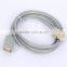 Xinya hot selling gold plated A/M to A/F USB cable fashion sliver gray USB cable for Data transmission