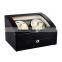 Custom High End 4 Slot Volta Personalized Glossy Wood Watch Winder Box