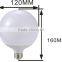 Big size Globe Plastic aluminum LED bulb B120 e27 2700K-7000K led bulb 270 degree 12W 15W 18W