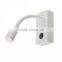warm white Barcelona red goose neck bedding wall light