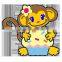 Lovely Colorful 2016 Monkey with High Quality Fabric Gule and Domestud