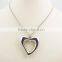 2016 New Valentine's Day Gift Stainless Steel lovers Heart Pendant Necklace