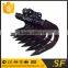 New Excavator Root Rake Bucket for Kobelco Sk100