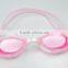children silicone pink swimming goggles with UV shield Anti-fog