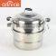 Two layer Multi-functional Steam pots stainless steel steamer pot Tempered glass lid & steel lid