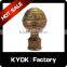 KYOK Classical simple design curtain finials,golden color wrought iron curtain finials
