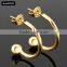 New Products In 2016 Stainless Steel Cuff Double C Earrings
