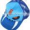 blue 5panel high quality curved brim screen print trucker hats