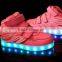 Factory Price Style Colorful USB 7 Light Color Luminous led kids shoes