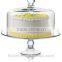 Glass Cake Stand with Cake Dome Set
