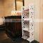 white self-assembled plastic anti-rust bathroom shelf for towel