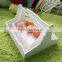 New rectangular open lid plastic gift basket decorations with handle