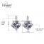 Body jewelry geometric zircon copper link chain necklace and earring jewelry set for braide