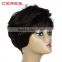 In stock sample order acceptable human hair wig, cheap short human hair wig with factory price