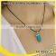 vial pendant blue stone leather choker necklace for women