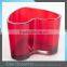 Bulk Buying Heart Shaped Thick Glass Candle Holder Wedding Red Glass Jar Candle