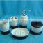 Scent-bottle toothbush holder ceramic soap dish Eco-Friendly bathroom furniture set