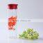 Best selling borosilicate /pyrex glass water/juice bottle with PP cap and colorful (red, black) decal