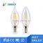 100lm/w 2 w 4w 6w candle c35 led dimmable filament bulb for home