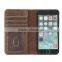 Premium Quality Wallet Design Vintage Leather Case for iPhone 6S with Card Slot and Stand