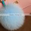 2016/2017 Fluffy 13cm Colorful Fox Fur Pom Poms for Beanie Hats/with Keychain