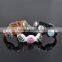 New Products Leather Bracelet Stainless Steel Snap Clasp Wholesale