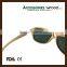 Top Grade Aviator Bamboo Wooden Polarized Sunglasses With Wooden Box