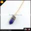 Amethyst Stone pendant Fashion.Delicate Design Gold Chain Handmade Necklace