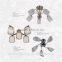 KANA white+black Interior energy saving dining room chandelier lighting fixtures
