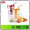 24oz bpa free plastic fruit infuser water tumbler with straw