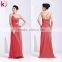 Sweetheart Ruffle Beaded One-shoulder Chiffon Ladies Party Wear Gown