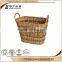 Fashionable best selling Accept OEM rustic hinging rectangular round wicker basket no handles