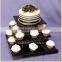 acrylic 3 tiered black wedding cake and cupcake stand