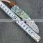 AK-1213 Vintage Design carving handle with damascus steel folding hunt knives pocket knifes