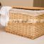 wicker cane laundry hamper /willow laundry basket storage cloth sorter basket bin lid rattique shelf tote