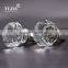 Faceted Brushed Nickel Finish Clear Glass Door Knobs and Handles