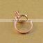 14mm 925 sterling silver rose gold flower branch round bezel ring base blank supplies DIY findings 1216002