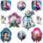 2015 Promotion cartoon animals helium balloon,16 inches printed balloon, Christmas day snowball frozen balloon