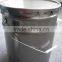 5 gallon round tinplate pail with lid