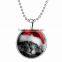 Free shipping silver chain jewelry glow in the dark 2016 Christmas samll cat pictures doll pendant necklace