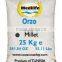 Healthy Mediterranean Orzo. High quality Millet. Orzo Thin Grain 100% Durum Wheat semolina flour. Orzo Millet Bulk Bag 25 Kg.