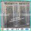 temporary 15' x 5' x 6'expanded metal dog kennels with fight divider