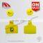 TPU ear tag for calf in yellow 60*56 mm